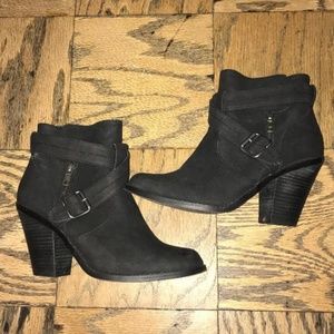 Black heel booties size 8